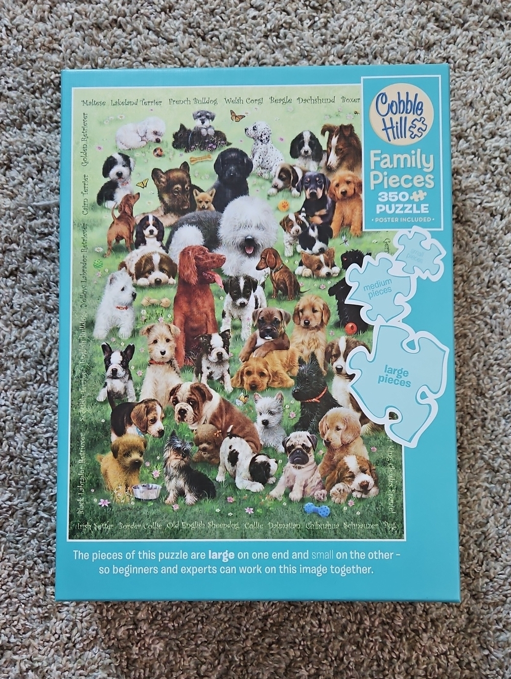 Cobble Hill Puppy Puzzle - Family Pieces 350+